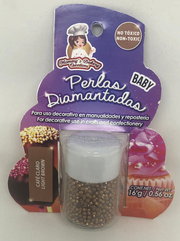 Glitter Non Pareils "Perlas Diamantadas Baby" 16 gm - Light Brown