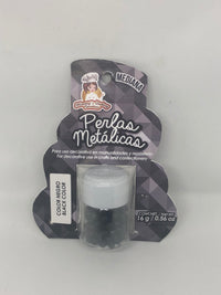 Metallic Pearls "Perlas Metalicas" Medium 4mm 16 gm - Black