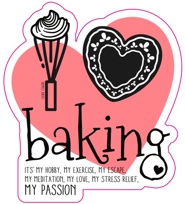 I Love Baking Sticker