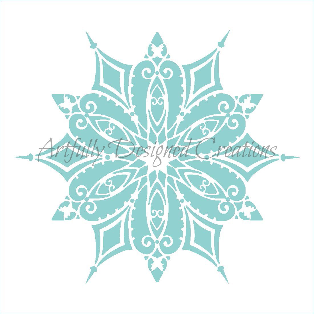 Snowflake Stencil  Bee's Baked Art Supplies and Artfully Designed Creations