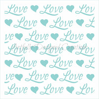 Love Background Stencil
