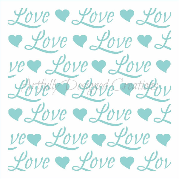 Love Background Stencil