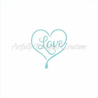 Love in Heart Stencil