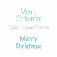 Merry Christmas Titles Stencil