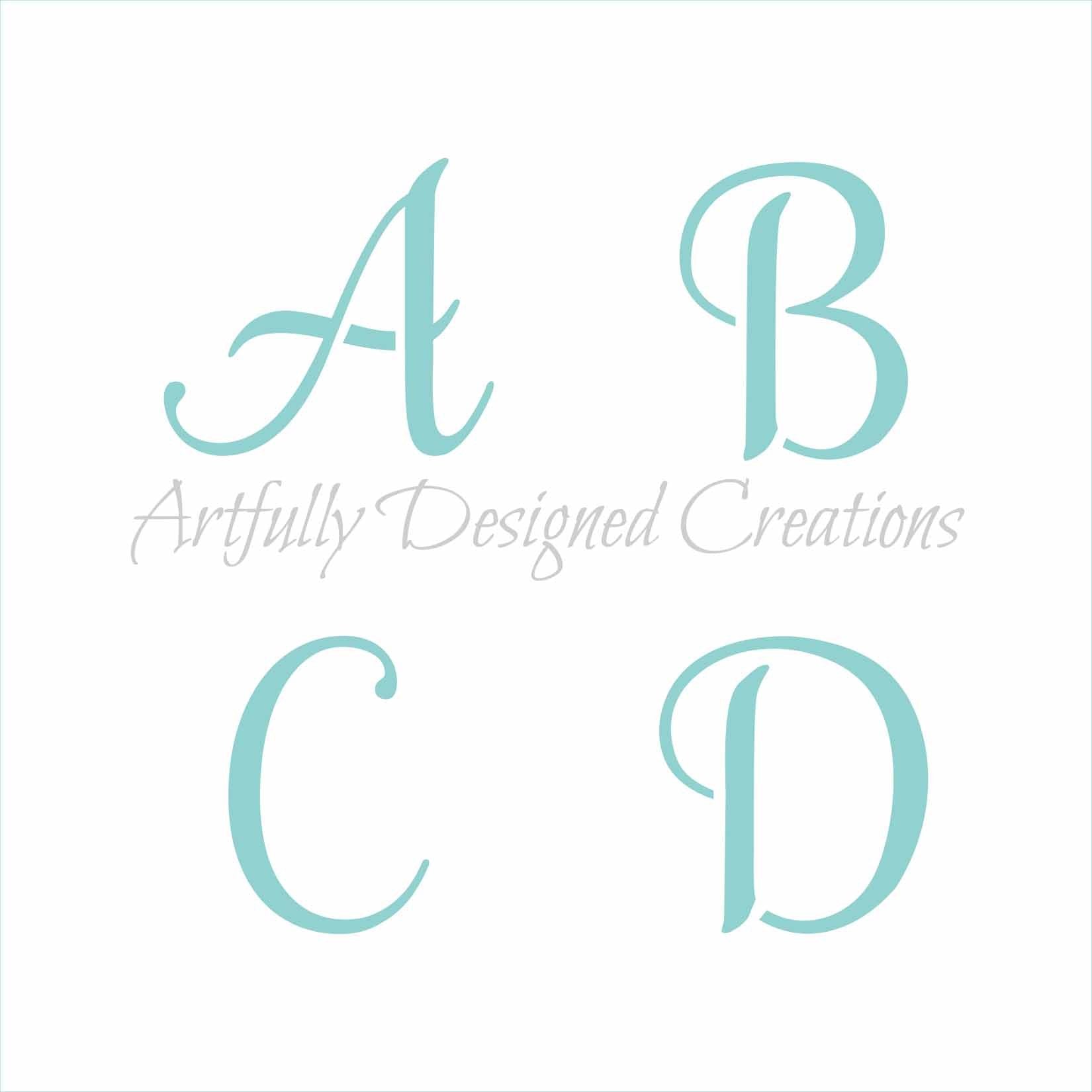 Monogram Alphabet Stencils  Bee's Baked Art Supplies and Artfully