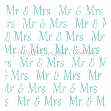 Mr and Mrs Background Stencil Background