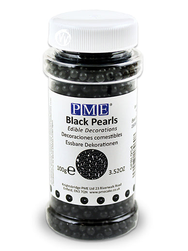 PME Black Sugar Pearls 4 mm - 3.52 oz