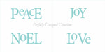Peace Noel Joy Love Stencil