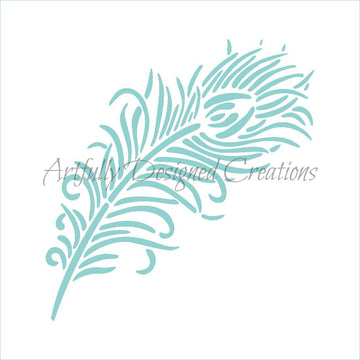 Peacock Feather Stencil