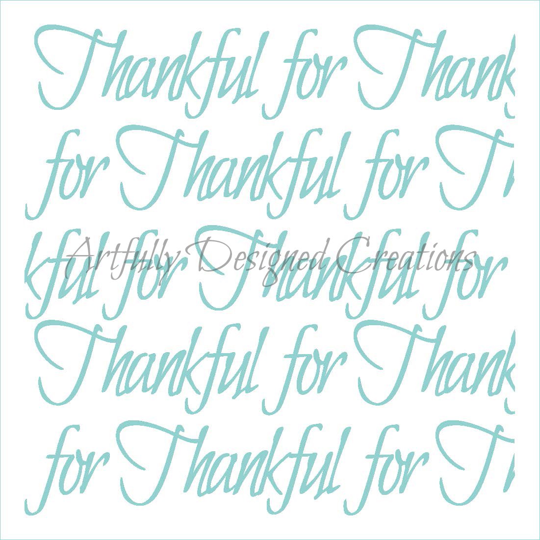 Thankful and Blessed Stencil  Bee's Baked Art Supplies and Artfully  Designed Creations