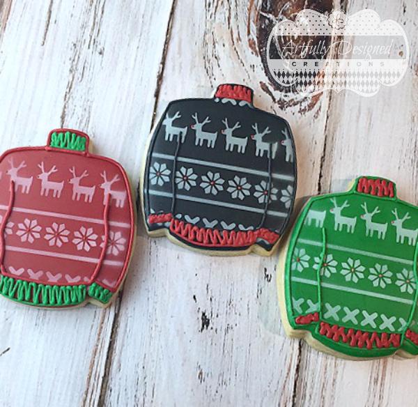 22-00299 Ugly Christmas Sweater Stencil - iStencils