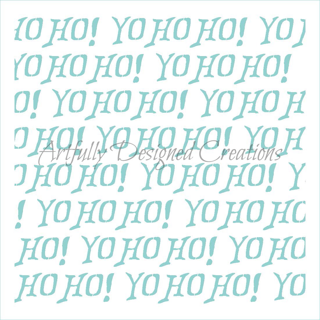 YoHoHo Stencil Background | Bee's Baked Art Supplies