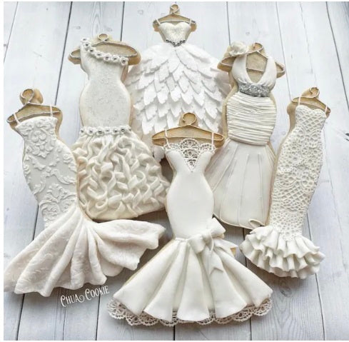 Fancy Wedding Dress Cookie Cutter – Cookie Cutter Kingdom