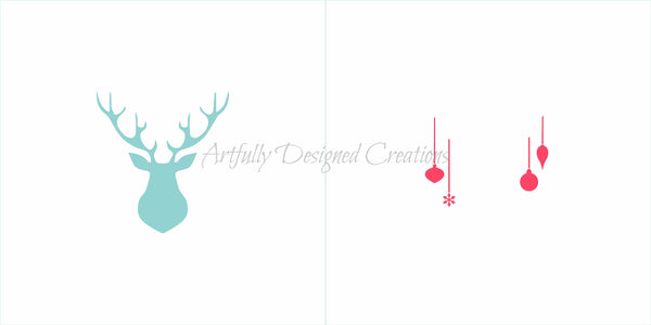 Christmas Deer with Ornament Stencil