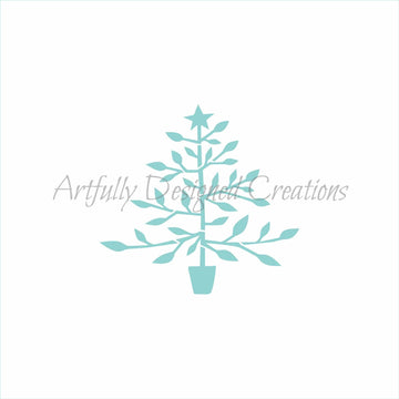 Christmas Tree with Branches Stencil