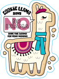Cookie Llama No Drama Sticker