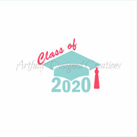 Class of 2020 Graduation Cap Stencil