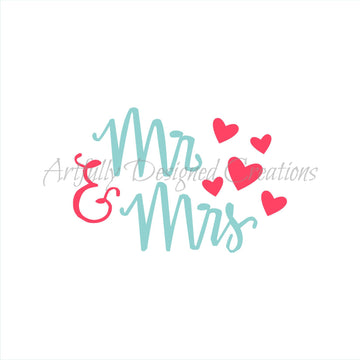 Mr and Mrs Title Stencil
