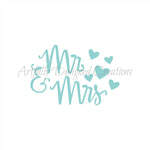 Mr and Mrs Title Stencil
