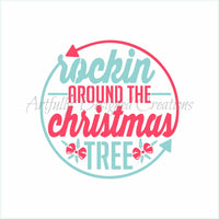 Rockin Around the Christmas Tree 2 Part Stencil