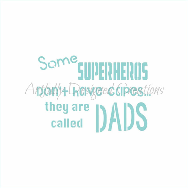 Superhero Dad Stencil